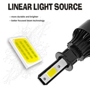 Auto Pearl H3 Car LED Foglight Bulb, 80W 3500LM 6000K (White Light LED Foglight Bulb/Auxiliary Lights) Pack of 2