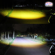 Auto Pearl Motorcycle Double Crown Spotlight Voltage 12-80V and Power 24W Motorcycle fog light Emitting Diode compatible with All Bike