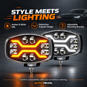 Auto Pearl 150W 10 Inch 35000LM 3-in-1 LED Work Light Spot Flood Combo Headlight Long Range LED Truck ECE with Hi LO Two-Tone Daytime Running Light