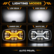 Auto Pearl 150W 10 Inch 35000LM 3-in-1 LED Work Light Spot Flood Combo Headlight Long Range LED Truck ECE with Hi LO Two-Tone Daytime Running Light
