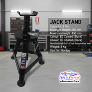 Auto Pearl 3 Ton Black Jack Stand For Cars Lifting, With 450 mm Of Maximum Lifting Height (Ed- Coated) compatible with All Car (Pack of 1)