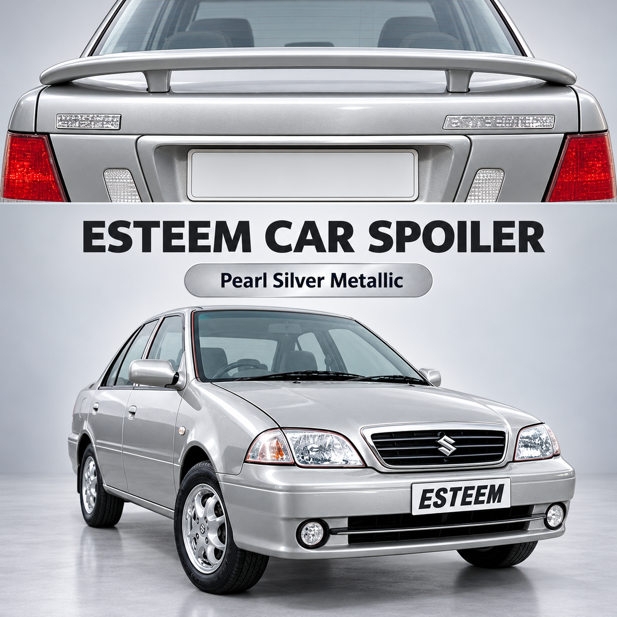 Auto Pearl Rear Boot Spoiler for Maruti Suzuki Esteem | Sporty Exterior Styling | Multiple Colour Options