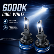 Auto Pearl 2-Side H1 LED Bulb Car 220W-12V 14000LM 6000K Ultra White light (Headlight Bulb) compatible with All Bike (Pack of 2)
