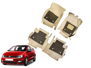 7D Car Floor Mats Luxury Leatherite 7D-Car Floor Mat with Velcro-Tape