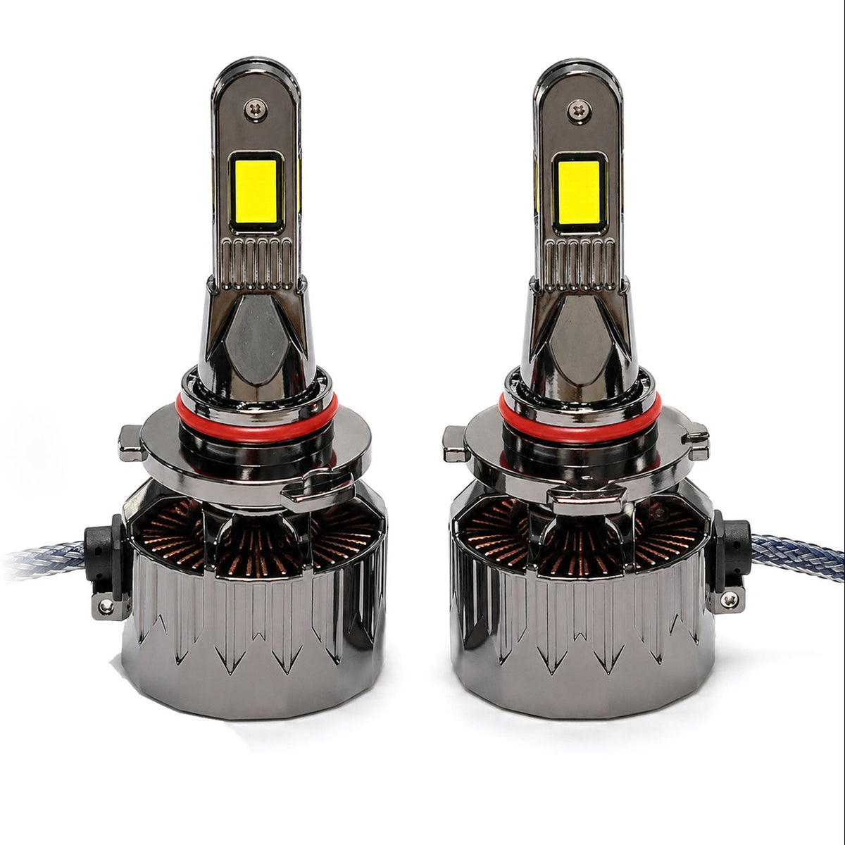 Auto Pearl 9005-6500K 320W (160W Each), 18000LM LED Headlight Bulb with rear cooling Fan for Car (Cool White Light LED Headlight Bulb)