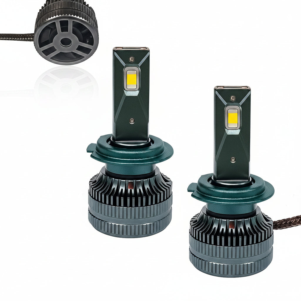 Auto Pearl H7 180W LED Warm White light Headlight with Better Dissipation Turbo Fan, 4300K, 12000LM Headlight Bulb (Pack of 2)