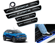 Auto Pearl Car Door Foot Step Led Sill/Scuff Plates With Mirror Finish Compatible with All Models (Set of 4)