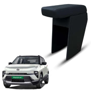 Auto Pearl Premium Car Armrest with Storage Box, High-Density Foam, Nappa Leatherette Black with double Stitching, No Obstruction to Rear Window Buttons, for Punch-EV-2024