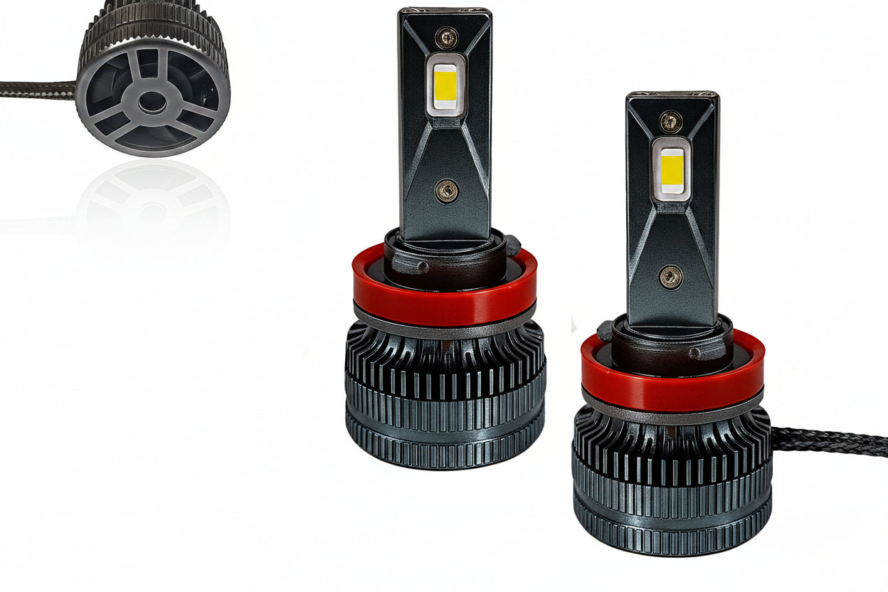Auto Pearl H8 180W LED Warm White light Headlight with Better Dissipation Turbo Fan, 4300K, 12000LM Headlight Bulb (Pack of 2)