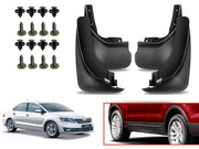 O.E Type Custom Front and Rear Mud Flap Guard (Set of 4 Pcs) | Compatible with SKODA | Black