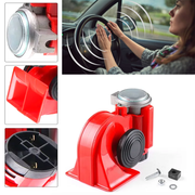 Air Horn with Compressor Snail Electric Car Horn 12V 150db Super Loud Nautilus Wiring Harness compatible with All Cars