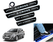 Auto Pearl Car Door Foot Step Led Sill/Scuff Plates With Mirror Finish Compatible with All Models (Set of 4)