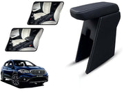 Auto Pearl Premium Car Armrest with Storage Box, High-Density Foam, Nappa Leatherette Black with double Stitching, No Obstruction to Rear Window Buttons, for S-Cross Facelift (2017-2020)