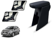 Auto Pearl Premium Car Armrest with Storage Box, High-Density Foam, Nappa Leatherette Black with double Stitching, No Obstruction to Rear Window Buttons, for S-Cross (2015-2017)