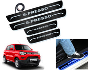 Auto Pearl Car Door Foot Step Led Sill/Scuff Plates With Mirror Finish Compatible with All Models (Set of 4)