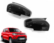 Auto Pearl Batman Style Car Side Mirror Cover Cap, ABS Material, Black, Compatible for All Car (Pack of 2)