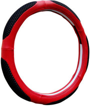 Ring Type Car Steering Wheel Cover Universal Genuine PU Non-Slip Natural Rubber Well Padded Grip Breathable Leatherite for - All Car