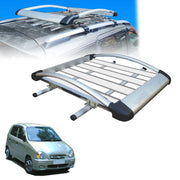 Car Roof Luggage (4x 4) Frame Aluminum Roof Frame Universal Roof Frame Travel Frame Load Frame Load Over 100 kg Roof Shelves Luggage Box Roof Rack (Silver)