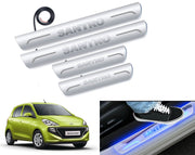 Auto Pearl Car Door Foot Step Led Sill/Scuff Plates With Mirror Finish Compatible with All Models (Set of 4)