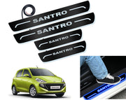 Auto Pearl Car Door Foot Step Led Sill/Scuff Plates With Mirror Finish Compatible with All Models (Set of 4)
