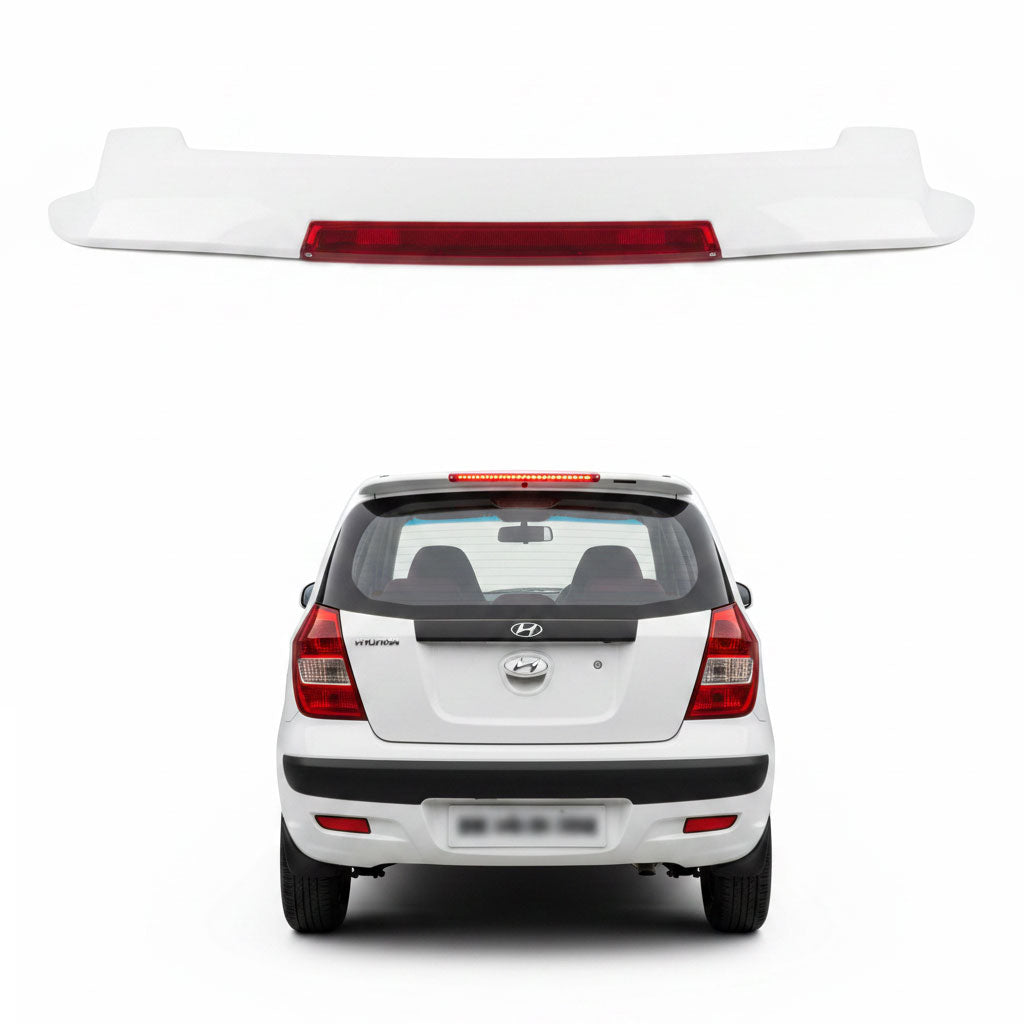 Auto Pearl Car Craft Roof Sedan Wing Rear Spoiler Compatible with Santro Xing |Car Spoiler with Brake Light | Color - White