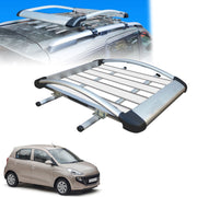 Car Roof Luggage (4x 4) Frame Aluminum Roof Frame Universal Roof Frame Travel Frame Load Frame Load Over 100 kg Roof Shelves Luggage Box Roof Rack (Silver)