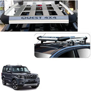 Car Roof Quest Luggage (4x 4) Frame Aluminum Roof Frame Universal Roof Frame Travel Frame Load Frame Load Over 100 kg Roof Shelves Luggage Box Roof Rack (Silver)