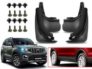 O.E Type Custom Front and Rear Mud Flap Guard (Set of 4 Pcs) | Compatible with MAHINDRA | Black