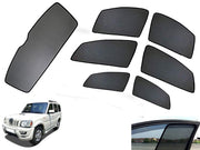 Z-Black Car Window Plug-in Half Sun Shades & Rear Dicky Curtain (Combo) for Mahindra