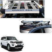 Car Roof Quest Luggage (4x 4) Frame Aluminum Roof Frame Universal Roof Frame Travel Frame Load Frame Load Over 100 kg Roof Shelves Luggage Box Roof Rack (Silver)