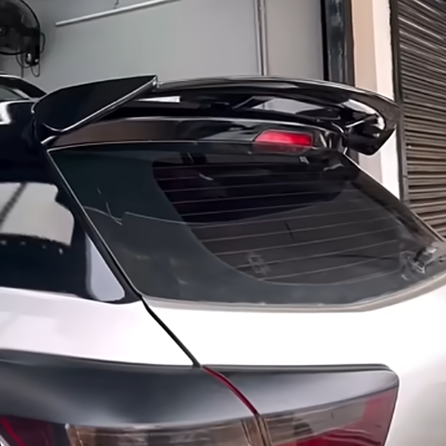 Auto Pearl FRP/ABS Drill Free Roof Spoiler Compatible with Creta 2024 | Car Spoiler without Brake Light Reflector (Black)