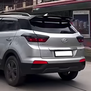 Auto Pearl FRP/ABS Drill Free Roof Spoiler Compatible with Creta 2024 | Car Spoiler without Brake Light Reflector (Black)