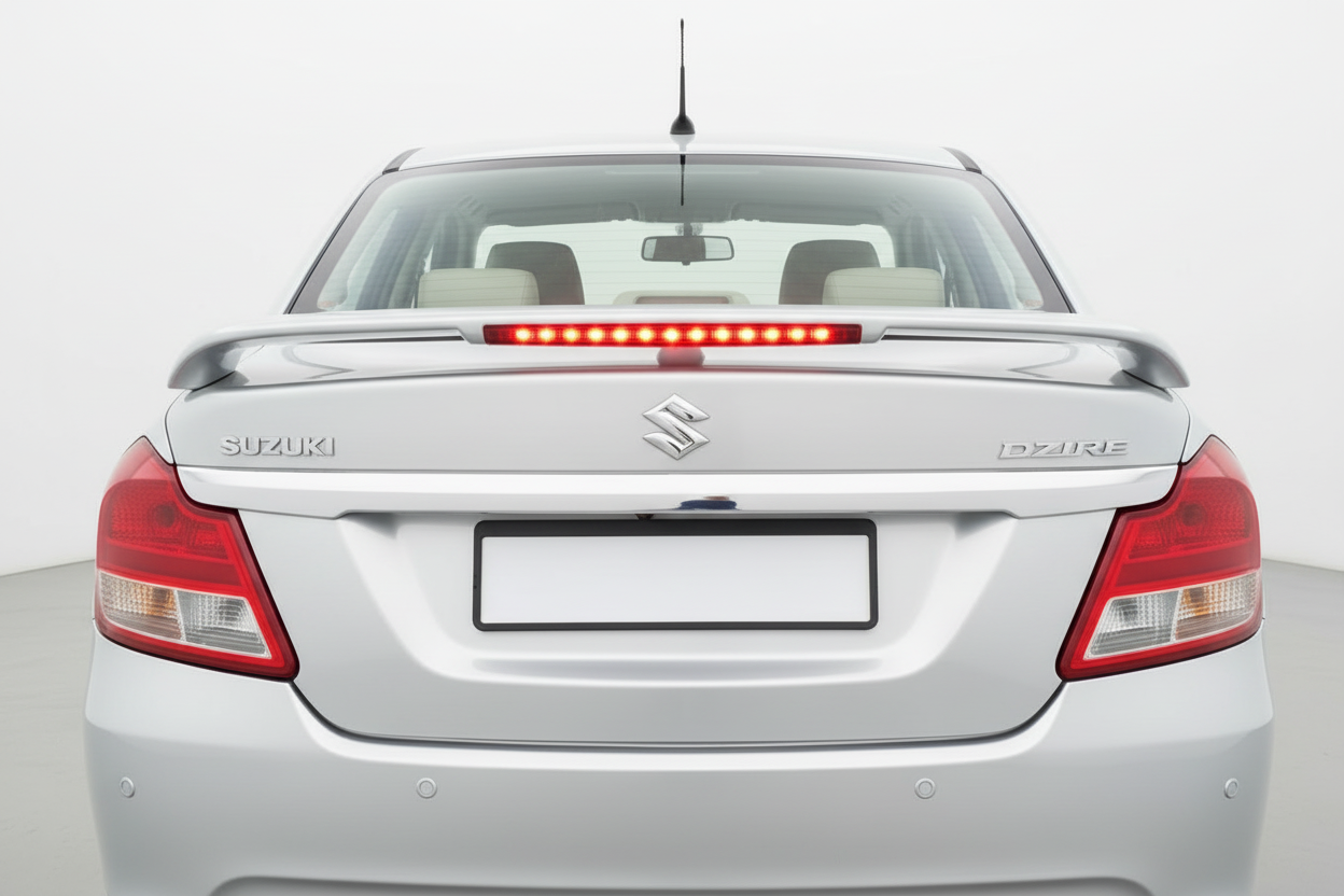 Car Spoiler with LED Brake Light Compatible with Maruti Swift Dzire (2017-2020)