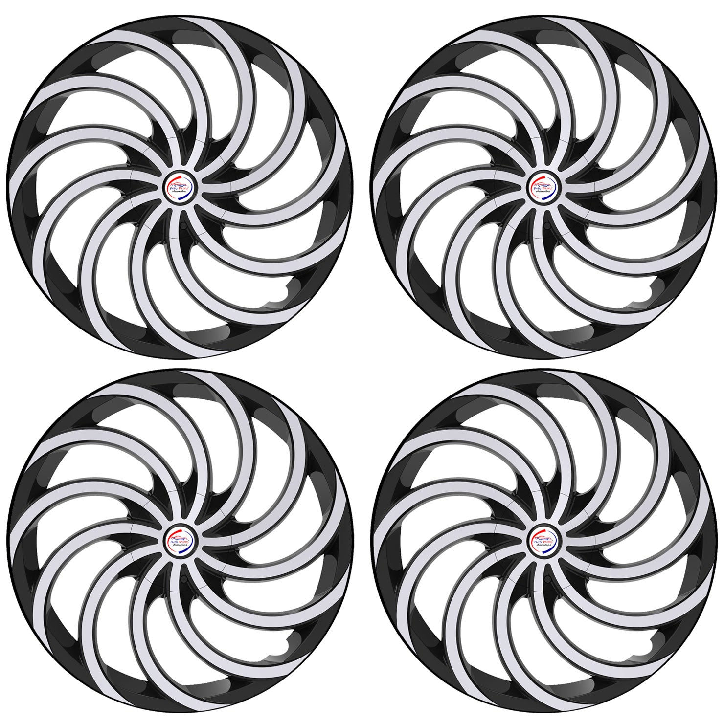Press Type Hubcap Snake Wheel Cover Replacements for OEM Steel Wheels Polypropylene Material with Retention Ring | Set of 4 Pcs