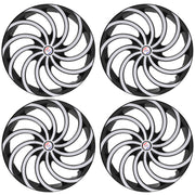 Press Type Hubcap Snake Wheel Cover Replacements for OEM Steel Wheels Polypropylene Material with Retention Ring | Set of 4 Pcs