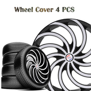 Press Type Hubcap Snake Wheel Cover Replacements for OEM Steel Wheels Polypropylene Material with Retention Ring | Set of 4 Pcs