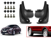 O.E Type Custom Front and Rear Mud Flap Guard (Set of 4 Pcs) | Compatible with NISSAN  | Black