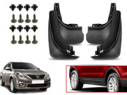 O.E Type Custom Front and Rear Mud Flap Guard (Set of 4 Pcs) | Compatible with NISSAN  | Black
