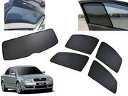 Z-Black Car Window Plug-in Half Sun Shades & Rear Dicky Curtain (Combo) for Skoda