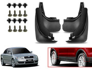 O.E Type Custom Front and Rear Mud Flap Guard (Set of 4 Pcs) | Compatible with SKODA | Black