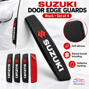 Car Door Edge Guard for Suzuki Models, Anti Scratch Door Protector, Soft Rubber & Silicone Shock Absorber | Prevents Dents & Paint Damage | Universal Fit Car Door Protection Strip (Black, Set of 4)