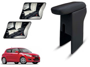 Auto Pearl Premium Car Armrest with Storage Box, High-Density Foam, Nappa Leatherette, No Obstruction to Rear Window Buttons, for Swift 2011