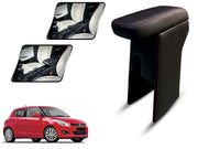 Auto Pearl Premium Car Armrest with Storage Box, High-Density Foam, Nappa Leatherette, No Obstruction to Rear Window Buttons, for Swift 2011