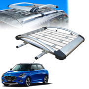 Car Roof Luggage (4x 4) Frame Aluminum Roof Frame Universal Roof Frame Travel Frame Load Frame Load Over 100 kg Roof Shelves Luggage Box Roof Rack (Silver)