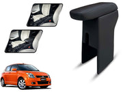 Auto Pearl Premium Car Armrest with Storage Box, High-Density Foam, Nappa Leatherette, No Obstruction to Rear Window Buttons, for Swift 2006-2010