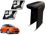 Auto Pearl Premium Car Armrest with Storage Box, High-Density Foam, Nappa Leatherette, No Obstruction to Rear Window Buttons, for Swift 2006-2010