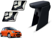 Auto Pearl Premium Car Armrest with Storage Box, High-Density Foam, Nappa Leatherette, No Obstruction to Rear Window Buttons, for Swift 2006-2010