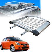 Car Roof Luggage (4x 4) Frame Aluminum Roof Frame Universal Roof Frame Travel Frame Load Frame Load Over 100 kg Roof Shelves Luggage Box Roof Rack (Silver)
