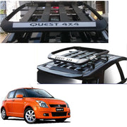 Car Roof Quest Luggage (4x 4) Frame Aluminum Roof Frame Universal Roof Frame Travel Frame Load Frame Load Over 100 kg Roof Shelves Luggage Box Roof Rack (Black)