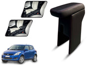 Auto Pearl Premium Car Armrest with Storage Box, High-Density Foam, Nappa Leatherette, No Obstruction to Rear Window Buttons, for Swift 2011-2014